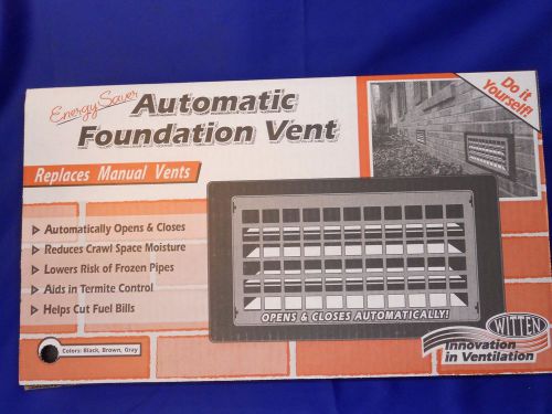 Witten 306MBL Black Automatic Foundation Crawl Space Vent   AV146