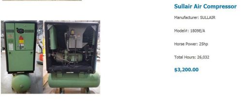 Sullair air compressor for sale