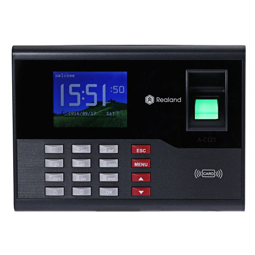 Realand TFT Biometric Fingerprint Time Attendance Clock Employee Payrol Recorder