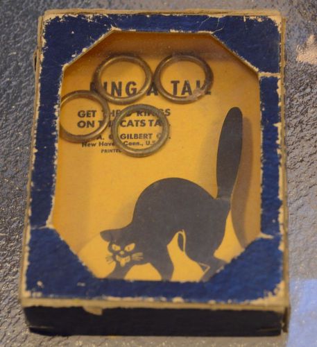 Vintage A.C. Gilbert &#034;Ring A Cat Tail&#034; Handheld Puzzle Game 1940&#039;s