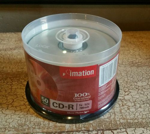Imation Blank CD-R 50 Pack Spindle Data Music Photos NIP