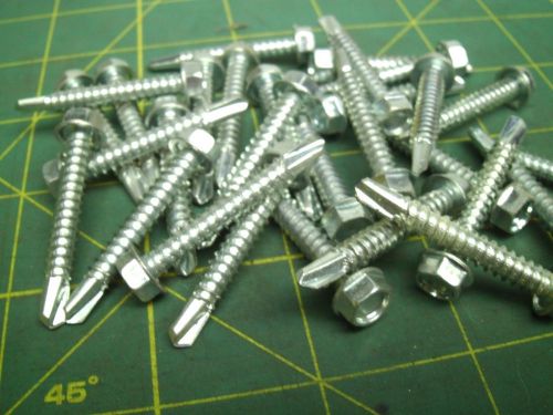 #12-14 x 1o-1/2 hex washer zinc #3 point self drilling screw (qty 30) #57154 for sale