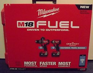 New! Milwaukee 2796-22 M18 fuel W/one Key 2-Tool Combo Kit