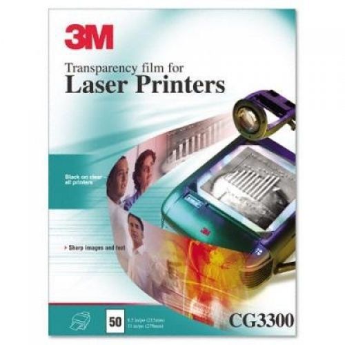 3M Commercial Office Supply Div. 3M Laser Transparency Film, 50/Box, 8-1/2&#034;X11&#034;