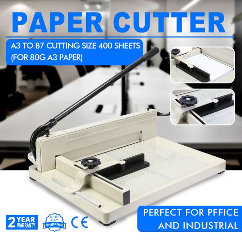 New Heavy Duty Guillotine Paper Cutter 17&#034; Commercial Metal Base A3 Trimmer