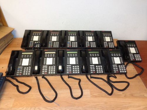 One lot of 11 AVAYA 8410D Black Desktop Telephones WORKING Free Shipping !