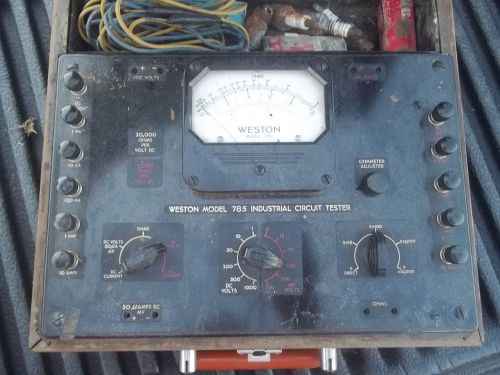 Vintage WESTON Model 785 Industrial Circuit Tester IN  Case ESTATE FIND
