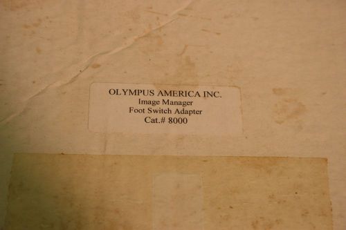 Olympus Image Manager Foot Switch Adaptor Cat #8000 - Great Condition
