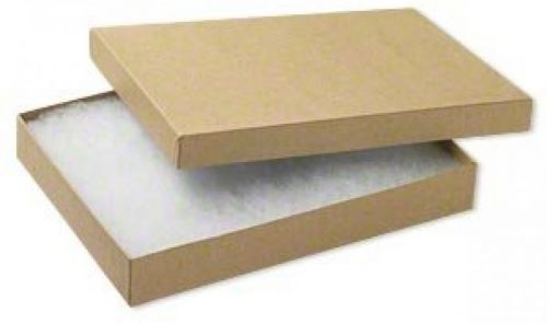 10 Pack 65 Size Large Kraft Cotton Filled Jewelry Boxes