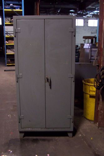 Stronghold heavy duty locking cabinet 36&#034; long x 24&#034; wide x 78&#034; high 4 shelf for sale