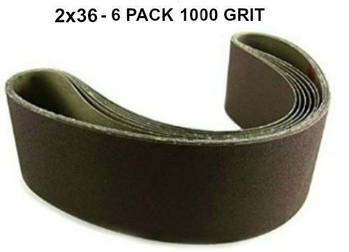 2x36 1000 Grit 6 Pk Silicon Carbide Knife Sharpening &amp; Sanding Belts Fine Grit