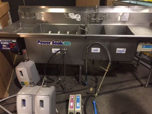 Power soak sink 3 compartment (model- ps225) 208v, 1ph for sale