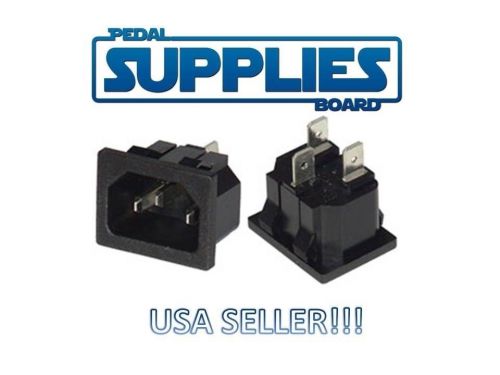 IEC Power Inlet 250V 10Amp Snap In 3/4&#034; X 1&#034; mounting hole