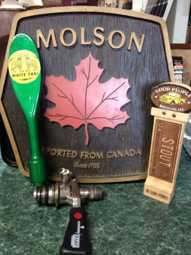 Guinness Harp Beer Keg  Handle  Home Brew Stout White Thai Molson Sign Lot