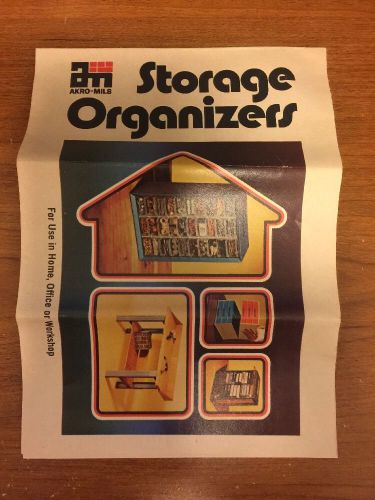 Vtg 1975  Akro-Mils storage organizers catalog  Parts Cabinet Hardware Storage