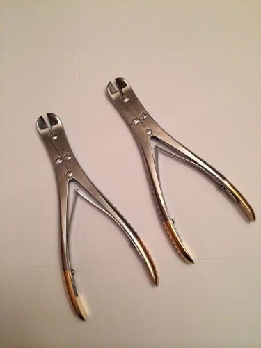 2 PIN &amp; WIRE Cutter Double Action 7&#034; Heavy Duty TC Jaws Surgical/Veterinary
