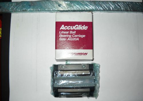THOMSON ACCUGLIDE CG20AABH LINEAR BALL BEARING CARRIAGE, SIZE AG20A &amp; 14&#034; SLIDE