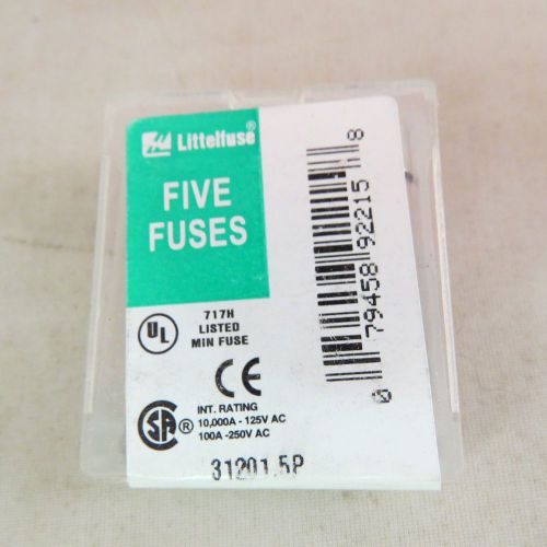 Littelfuse fast acting Fuses 312 1-1/2A 250VAC, box of 5 fuses