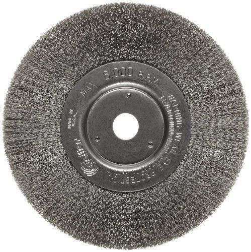 Weiler trulock narrow face wire wheel brush, round hole, stainless steel 302, for sale