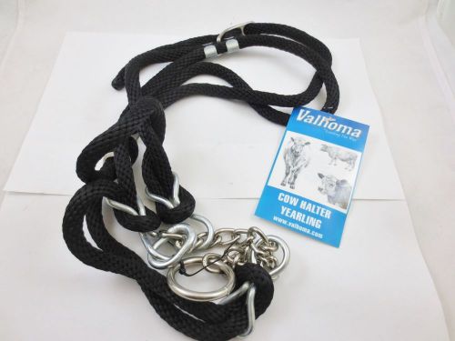 VALHOMA Cow Halter Yearling Rope Control Chain BLACK NEW FREE SHIP!