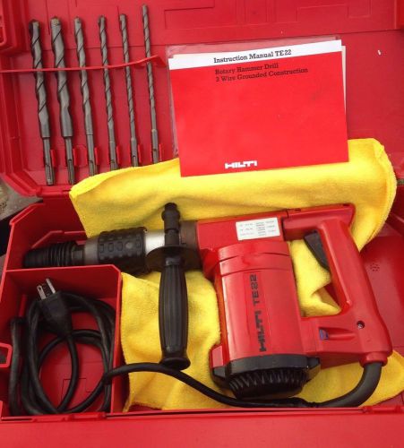 HILTI TE 22 DRILL, EXCELLENT CONDITION FREE EXTRAS, FAST SHIP-DEAL@!