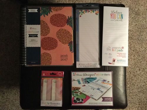 New erin condren horizontal pineapple punch life planner july 2016-dec 2017+ for sale