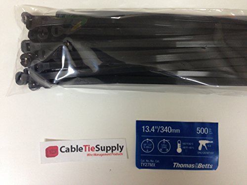 Thomas &amp; Betts TY527MX Cable Tie 120lb 13&#034; Ultraviolet Resistant Black Nylon 50