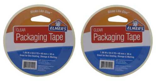 Elmer&#039;s Clear Packaging Tape 1.89&#034; X 54.6YD, 2 Rolls