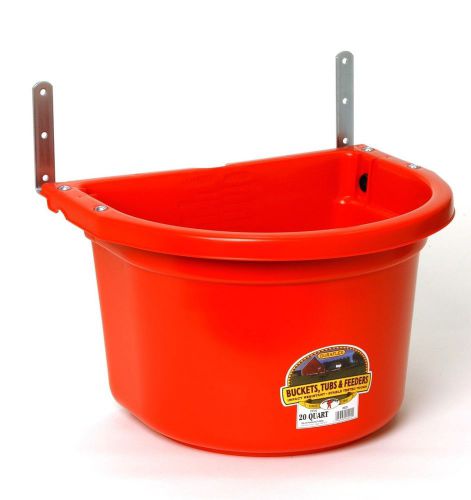 Little Giant Fence Feeder 20 Quart Space Saver Horse Sheep Goats Llamas Red