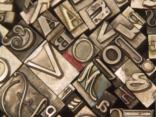 Mixed Metal Type #2 - Letterpress Type from the 50&#039;s era