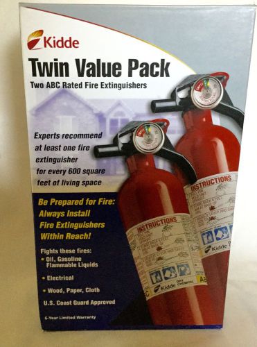 lot of 2 (4 total) Kidde Twin Value Pack ABC Rated Fire Extinguishers home boat
