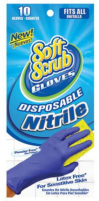 Soft scrub nitrile disposable glove-10ct pf nitrile glove for sale