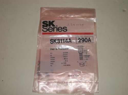 SK Series SK3114A ECG290A NTE290A PNP Silicon Transistor TO-92 NEW