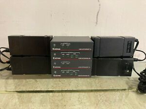 2 pair Extron USB Extenders 2 ea TX Transmitter &amp; RX Receiver w/ Power supplies