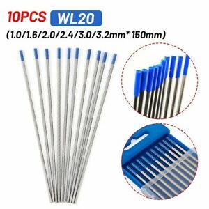Tungsten Electrode 10* 10pc 10pcs 10x Blue For Welding Of Carbon Steel