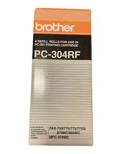 NOB Genuine Brother PC-304RF Refill Rolls x 3 for Brother PC-301 Print Cartridge