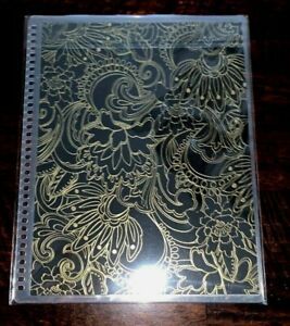 ERIN CONDREN Interchangeable Planner Cover Fits 7”x9” Book - Black and Gold NEW