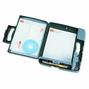 Locking Storage Vaultz Clipboard Holder Hard Black Solid Briefcase Case Paper