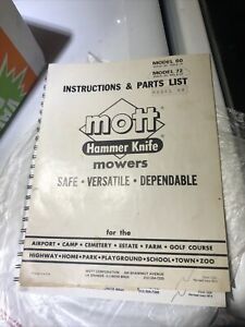 Mott 60 72 48 HAMMER KNIFE REAR FLAIL MOWER OPERATION &amp; MAINTENANCE PARTS MANUAL