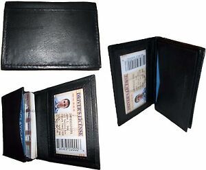 Lot of 3 New Leather Business card case Credit Card Holder Fifty Card Case W/ ID