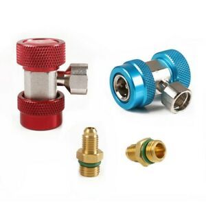 2pcs Quick Connector A/C Manifold Gauge Adapter Durable High Quality R134A