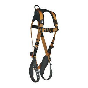 Falltech G7080brm Full Body Harness, Vest Style, M, Polyester, Brown