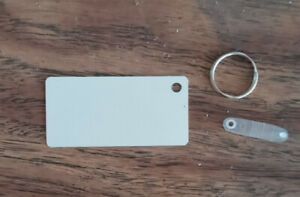 1.5&#034;x3&#034; Aluminum Dye Sublimation Key Chain Blanks with Hardware-Lot of 50