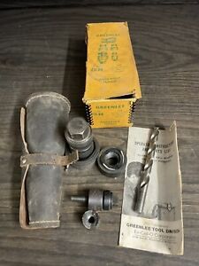 Vintage Greenlee Knockout Punch Set No. 735BB With Leather Case