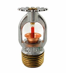 (1 pc) Tyco TY323 Chrome QR Pendant Fire Sprinkler Head, 155°F, 1/2&#034;, K5.6