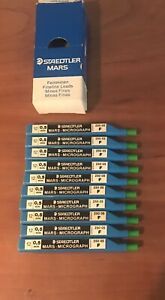 10 Pack of Staedtler Mars Micrograph Pencil Lead 0.5mm 250 05 F Fineline