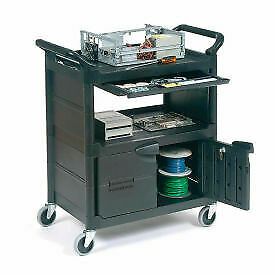 Rubbermaid Plastic Instrument Cart 200 Lb. Capacity FG345700BLA  - 1 Each