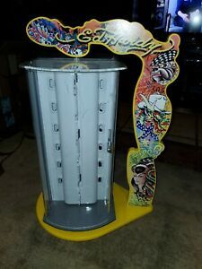 Vintage Ed Hardy Yellow Sunglasses Wood Display Case Holder