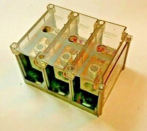FERREZ SHAWMUT 67663 3 POLE, 600V POWER DISTRIBUTION BLOCK, W/COVERS