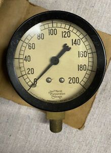 Marsh Instrument Pressure Gauge 0-200 PSI New Old Stock BM 2.5 inch